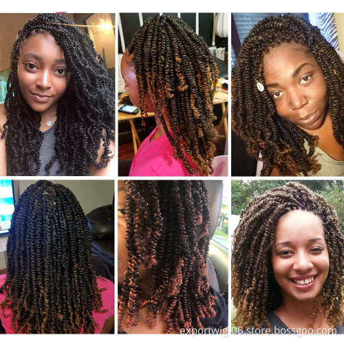 8 inch Crochet Braid Synthetic Curly Hair Extensions Jumbo Braiding Nubian Twist Hair Spring Twist Hair
